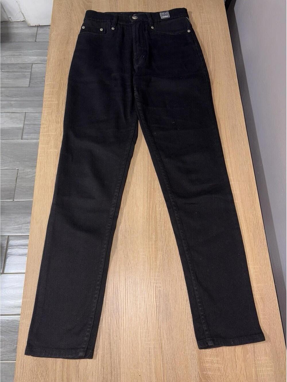 Y2K Rare Versace Jeans Couture Black Pants Medusa Logo sz 29x32 Vintage
